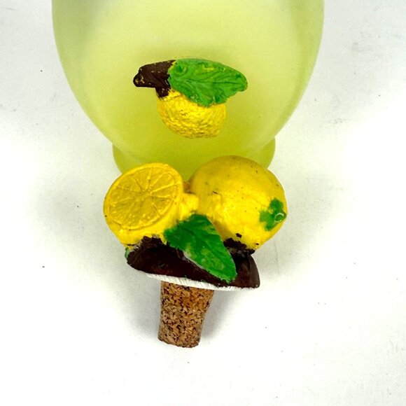 Vintage Limoncello Bottle Shot Glasses 3D Lemons Frosted Yellow 4 Piece Set EUC - Picture 8 of 12